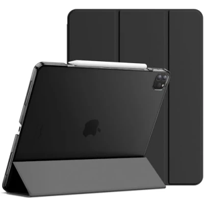 Afbeelding van JETech Hoes voor iPad Pro 12,9 Inch (3e en 4e Generatie, Model van 2018 2020), Pencil, Case Automatisch Wekken/Slapen (Zwart)