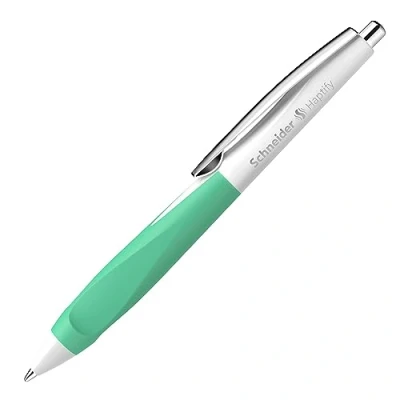 Afbeelding van 10x Balpen Schneider Haptify Wit/mint omhulsel, blauwschrijvend