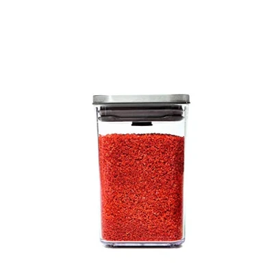 Afbeelding van POP Container 2.0 OXO Good Grips SteeL Klein Vierkant Laag (1,0 L)