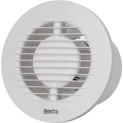 Afbeelding van Badkamerventilator met timer en vochtsensor, diameter 100 mm, ventilator kogellagers, voor efficiënte ventilatie in badkamer, keuken, toilet