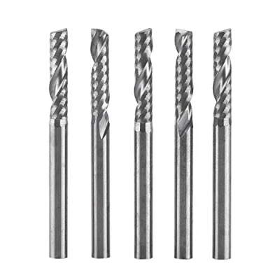 Afbeelding van Candeon Eindfrees Set 5 stuks 3,175 mm (1/8 inch) Single Fluit End Molens Rechte schacht Tool Frees Wolfraam Carbide CNC Bit voor Acryl PVC MDF Dichtheid Board