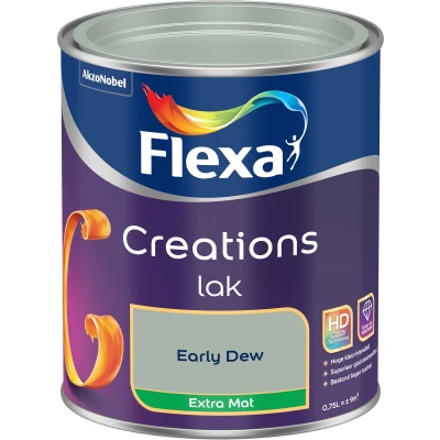 Afbeelding van flexa creations lak extra mat early dew 0.75 ltr