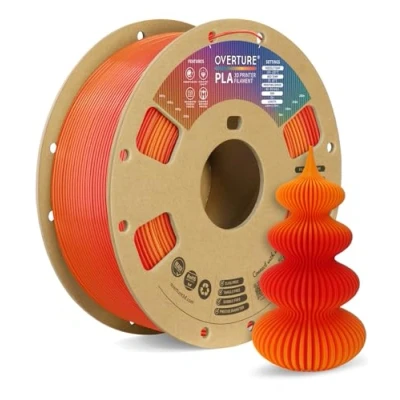 Afbeelding van OVERTURE PLA filament 1,75 mm, spoel 1 kg, nauwkeurigheid ± 0,02 van gerecycled karton, compatibel met FDM 3D printers (Tequila Sunrise)
