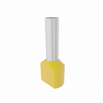 Afbeelding van 10stk. Dubbele adereindhulzen geïsoleerd geel 2x6mm2/14mm TE6014 ELPROMET 0392