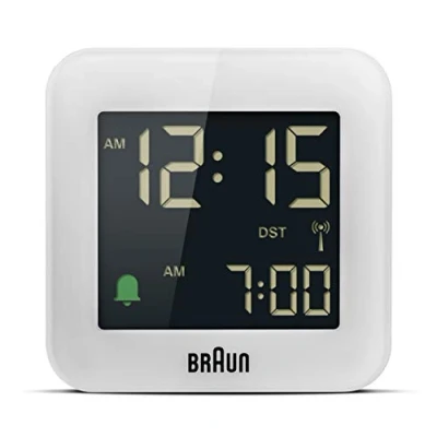 Afbeelding van Braun digitale reiswekker BC08W Wit Radio controlled / 5,7 x 1,99 cm Kunststof