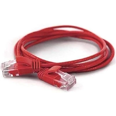 Afbeelding van wantecWire Extra dunne patchkabel CAT.6 UTP, lengte 0,1 m, rood