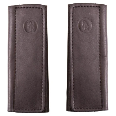 Afbeelding van BR Beugelriemhoesjes Zacht Leer met Klittenband Zwart
