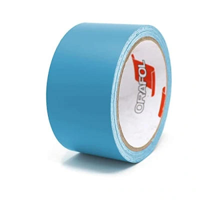 Afbeelding van Finest Folia Matte sierstrip, 10 meter, voor auto, vrachtwagen, motorfiets, boot, modelbouw, knutselen, doe het zelf zijstrepen, kleefstrip, zelfklevend (mat lichtblauw, 50 mm breed)