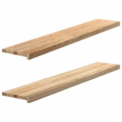 Afbeelding van vidaXL Vensterbanken 2 st onbehandeld 140x30x2 cm massief eikenhout