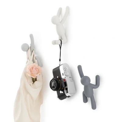 Afbeelding van Umbra Ophanghaak Buddy Set Van 3 Stuks Grijstinten Circa16x7cm