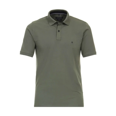 Afbeelding van Casa Moda Poloshirt Donkergroen maat XL heren met Regular fit Pasvorm Stretch Suitable Herenkleding