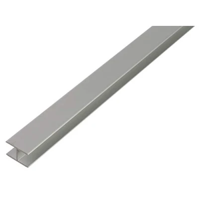 Afbeelding van Alberts 030128 H profiel zelfklemmend aluminium, zilverkleurig geanodiseerd 1000 x 8,9 20 mm
