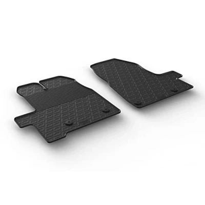 Afbeelding van Gledring Rubbermatten passend voor Ford Tourneo Custom 9/2012 &amp; FL 2018 (Handgeschakeld) (G profiel 2 delig + montageclips)