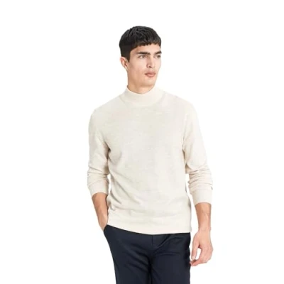 Afbeelding van DeFacto Herentrui, stijlvolle coltrui, gebreide jassen en voor heren, truien vesten iedereen, beige, M
