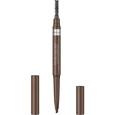 Afbeelding van Rimmel Brow This Way Fill &amp; Sculpt Wenkbrauwpotlood 002 Medium Brown