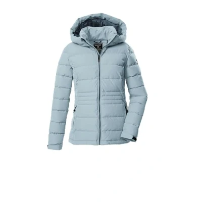 Afbeelding van killtec dames Gewatteerd jack/jas in donslook met capuchon KOW 10 WMN QLTD JCKT, hell eisblau, 38, 43302 000