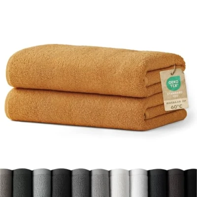 Afbeelding van Blumtal Terry Handdoeken Set 2 x Baddoek 70 140 cm Pompoen
