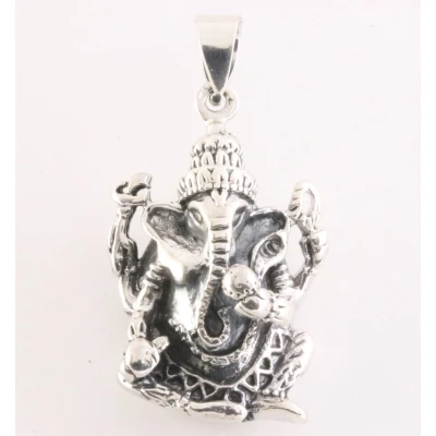 Afbeelding van Zware zilveren Ganesha hanger