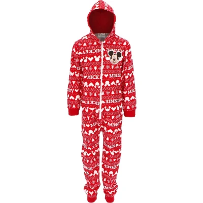 Afbeelding van DISNEY MICKEY MOUSE KERST ONESIE CHRISTMAS PYJAMA MAAT 128 CM 8 JAAR