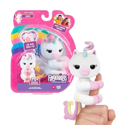 Afbeelding van Bizak 61850005 Lulu Fingerlings Eenhoorn met meer dan 70 geluiden en reacties, vacht om te stylen, glitter op zijn poten eigen persoonlijkheid