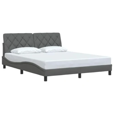 Afbeelding van Bedframe stof donkergrijs 160x200 cm