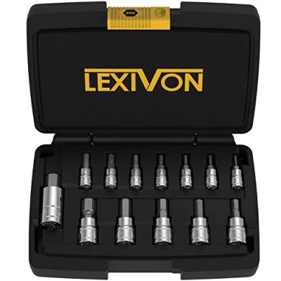 Afbeelding van LEXIVON HEX Bit Socket Set, Premium S2 Gelegeerd Staal 13 Delige Metrische 2mm 14mm Set Verbeterde Opbergkoffer (LX 141)