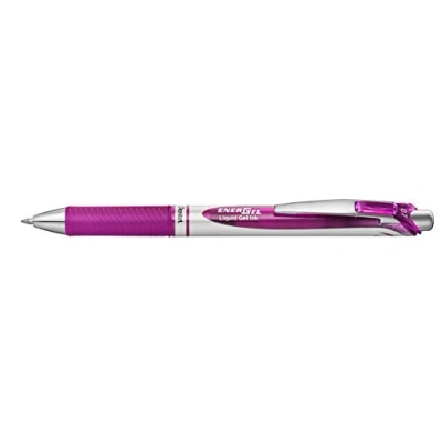 Afbeelding van Pentel BL77 V4X EnerGel Gel rollerball met drukmechanisme, 0,7 mm kogeldiameter = 0,35 lijndikte, navulbaar, 1 stuk, magenta