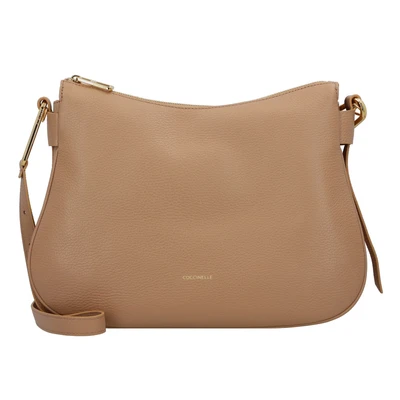Afbeelding van COCCINELLE Leren Schoudertas Magie Soft Shoulder Bag Skin Lichtbruin