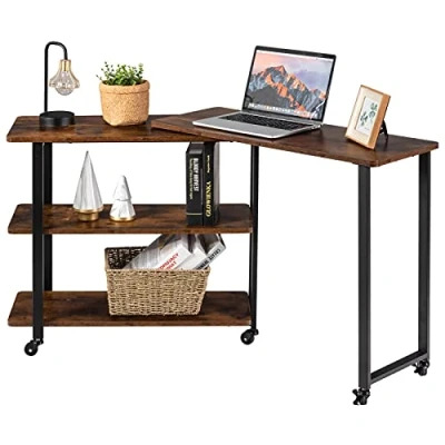 Afbeelding van COSTWAY Bijzettafel, hout, rustiek bruin, 80 x 30 67 cm