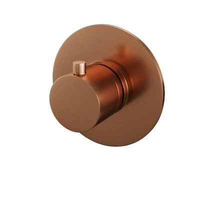 Afbeelding van Brauer Copper Edition inbouwthermostaat inbouwdeel 1 gladde knop PVD geborsteld koper
