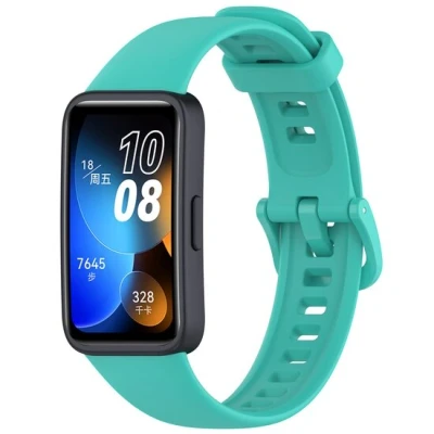 Afbeelding van Siliconen bandje met gesp Turquoise Huawei Band 10 / 9 8