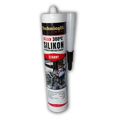 Afbeelding van ZWARTE HOGE TEMPERATUUR SILICONEN LIJM SEALANT 300 ml WARMTEBESTENDIG 300&#039;C &quot;vloeibare pakking&quot; nieuw