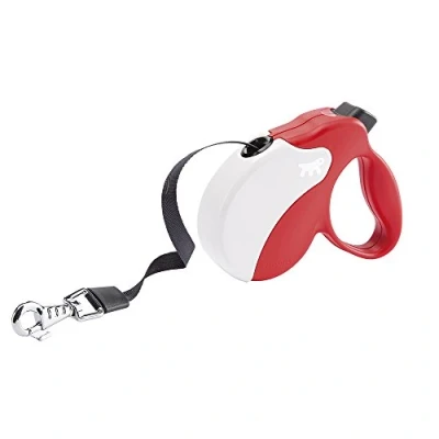 Afbeelding van Ferplast Uitschuifbare hondenriem AMIGO MINI, riem voor kleine honden tot 12 kg, max. band 3 m. Enkele vergrendel en ontgrendelingsknop, rood, wit deksel