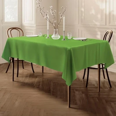Afbeelding van Tafelkleed van polyester, onderhoudsvriendelijk, rechthoekig, 150 x 300 cm, effen (groen)