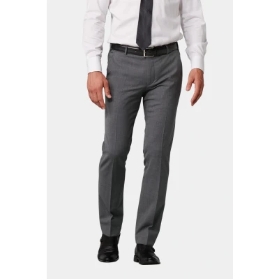 Afbeelding van Meyer Pantalon Roma Wolmix Grijs maat 32 Heren met Regular fit Pasvorm Suitable Herenkleding