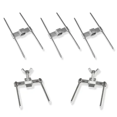 Afbeelding van GOLDMAN SERVICE Kipspiesen gemaakt van staal. Vork vorkbestek voor professionele grills. Universele vervanging 12mm zwaarden (5 stuks)