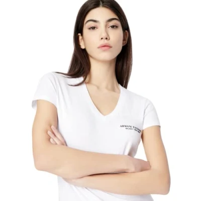 Afbeelding van Armani Exchange Tshirt print, Dames, Maat: Small, White