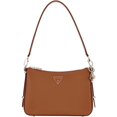 Afbeelding van Guess Daryna TOP ZIP Shoulder BAG Handtas, Dames, Maat: One Size, Cognac