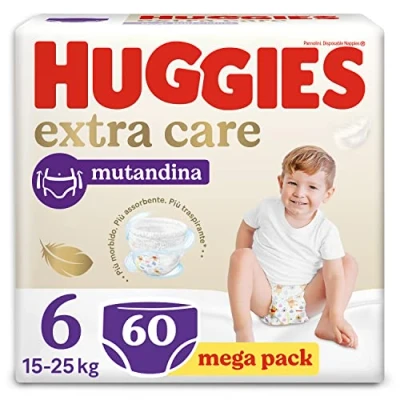Afbeelding van Huggie Extra Care Luiers Megapack 6^ 60 stuks