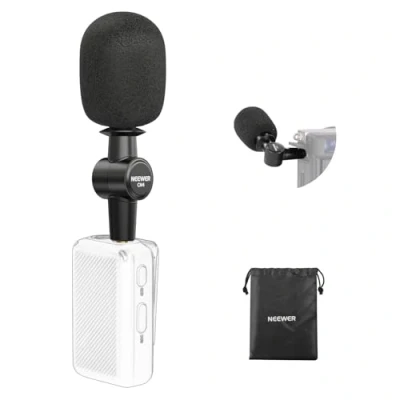 Afbeelding van NEEWER 3,5 mm TRS Omnidirectionele mini microfoon voor DSLR camerarecorder vlog podcast interview, compatibel met Rode Wireless GO II DJI Mic CM28 CM31 zender, CM4