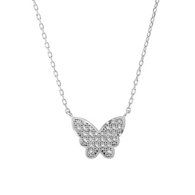 Afbeelding van Orphelia ZK 7316 Ketting Butterfly Zilver 925 Zirkonia 44 cm