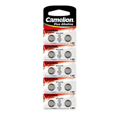Afbeelding van Knoopcel batterij AG9 10 batterijen Camelion