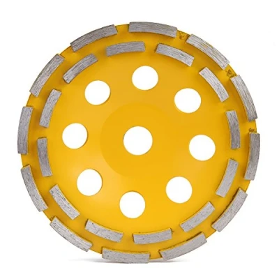 Afbeelding van Beton slijpschijf, 115/125/180 mm diamant dubbele rij slijpschijf diamanten 65Mn voor haakse slijper en polijstmachine(180 mm)