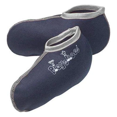 Afbeelding van Playshoes Unisex rubberen laarssokken voor kinderen, blauw/grijs, 32/33 EU