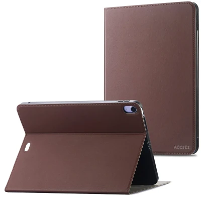 Afbeelding van Apple iPad Air (2020) Hoes: Accezz Classic Tablet Case Bookcase Bruin Siliconen En TPU (zacht) Hoezen