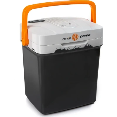 Afbeelding van peme Essential 23 L Adventure Orange Reiskoelkast met 12 V en 230 aansluiting Thermo elektrisch ECO modus AC/DC Voor verkoeling warmhouden