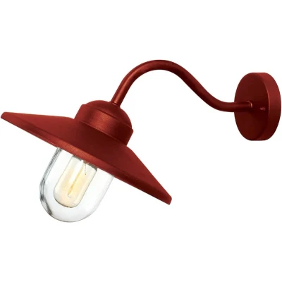 Afbeelding van Elstead Lighting LED Wand Buitenlamp Klampenborg 1X E27 Max 60W IP44 Dimbaar Oxide Red