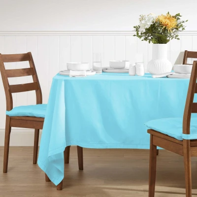 Afbeelding van Homescapes tafelkleed van 100% katoen, 138 x 228 cm, lichtblauw