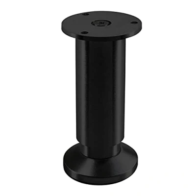 Afbeelding van SOTECH Meubelpoot TERRA hoogte 120 mm Zwart geanodiseerd Tafelpoot in verstelbaar tot max. 15 mm, belasting 250 kg