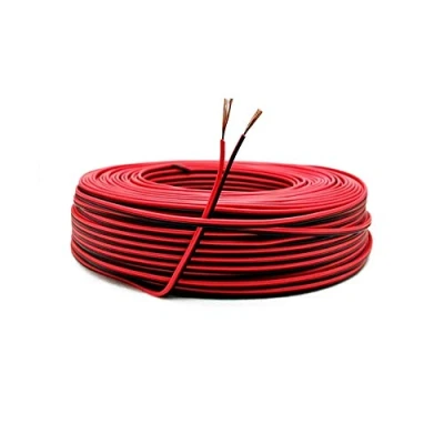 Afbeelding van WOOLUCK 22 AWG elektrische draad, 0,33 mm2 vertind koperdraad, 2 aderige pvc kabel voor ledstripstekkers (10 meter, zwart + 10 rood)